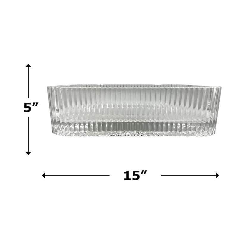 Plaza Tempered Glass Square Vessel Bathroom Sink - 15"