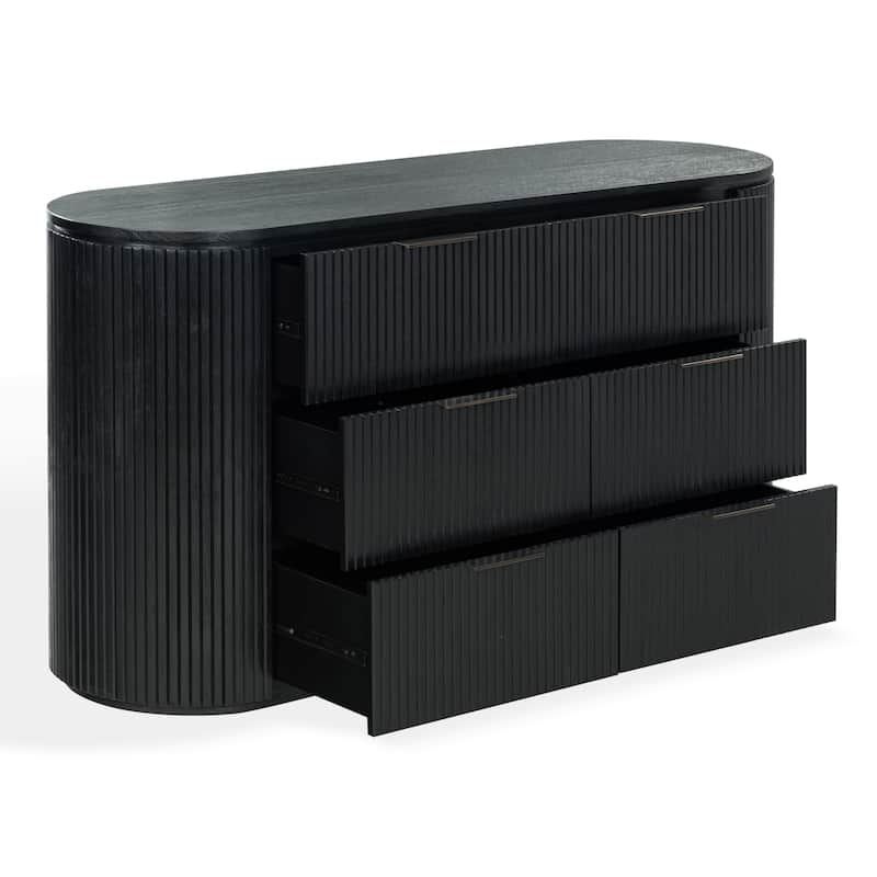 SAFAVIEH Couture Rikki Fluted 6-Drawer Wood Dresser