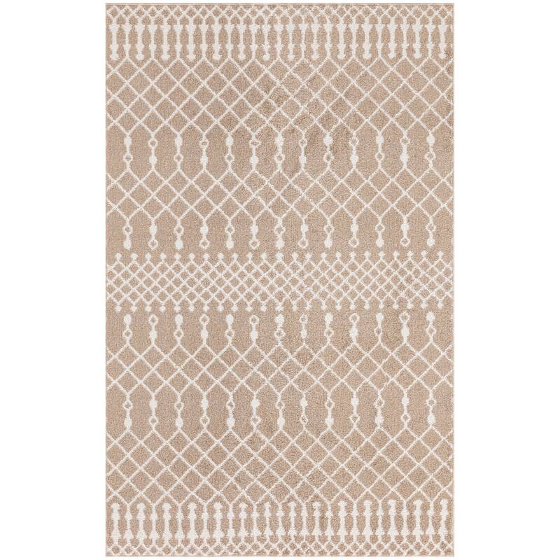 Nourison Astra Machine Washable Moroccan Area Rug - 3' 3" x 5' - Taupe - Rectangle