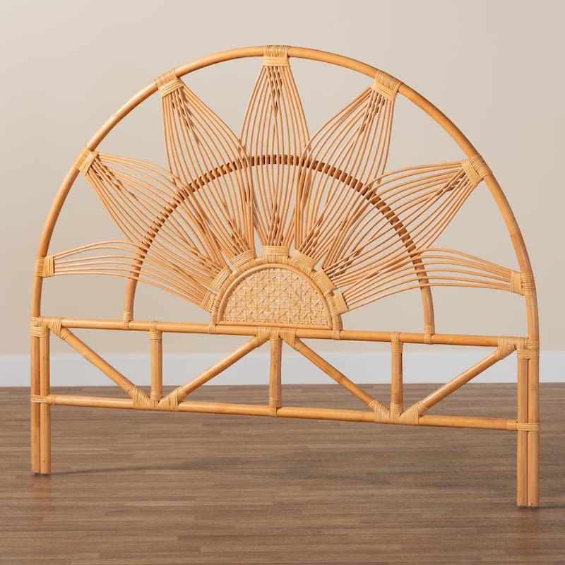 Jasmine Modern Bohemian Natural Rattan Standalone Headboard