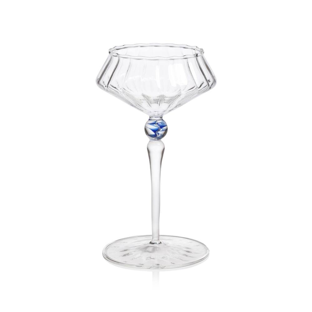 Ondine 4-Piece Set Fluted Coupe Glasses