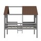preview thumbnail 9 of 12, Stylish & Playfun Design Low Loft Bed with Roof, Ladder, Guardrail and Windows, Twin Size, Grey
