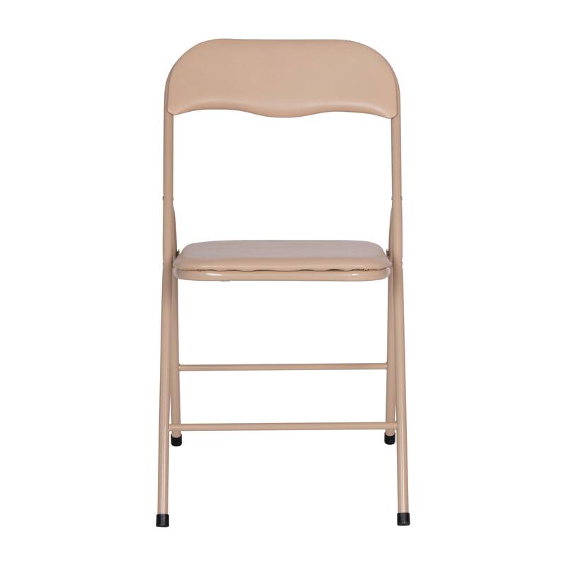 5 Piece Folding Card Table and Chair Set with Upholstered Table Top - 33.5"W x 33.5"D x 27.75"H