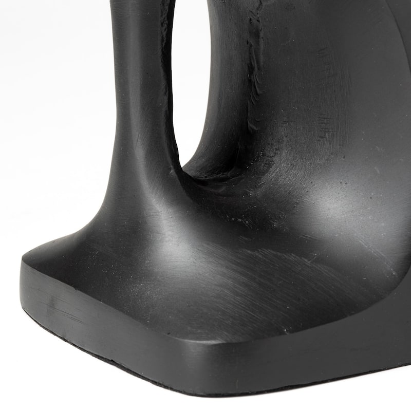 HomeRoots Set of Two 6" Black Metal Decorative Bookends - 6" H x 5.5" W x 7.5" D