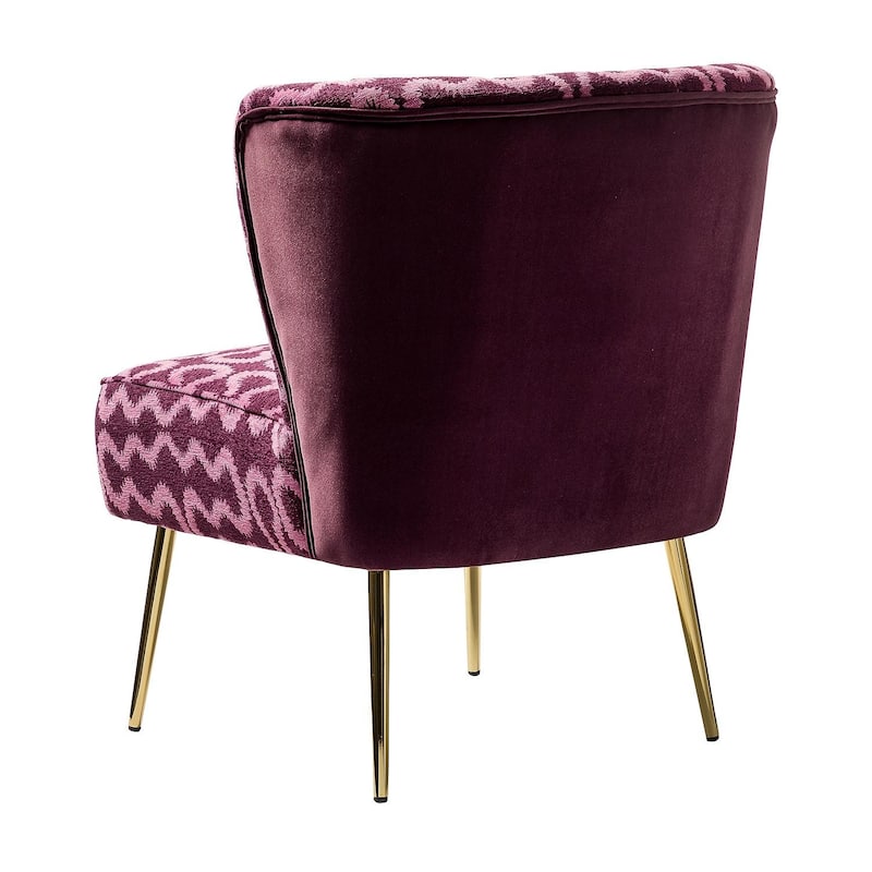 Almira Contemporary Upholstered Armless Side Chair with Tufted Back Set of 2 by HULALA HOME