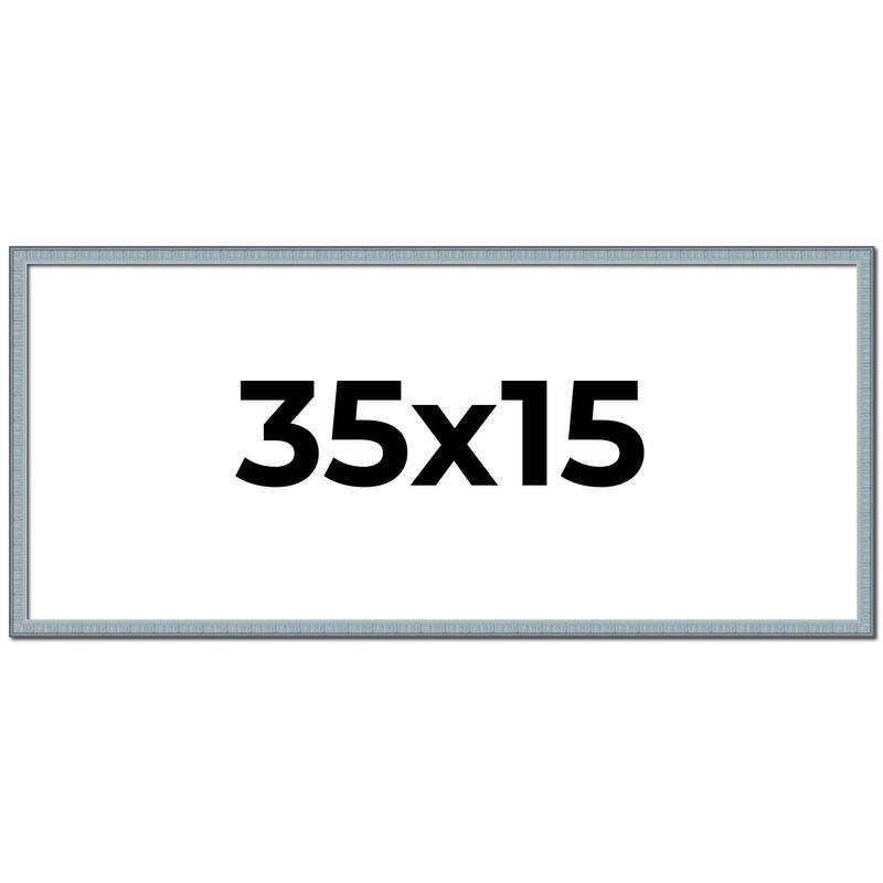 35x15 Frame Rustic Sky Blue Solid Wood Picture Frame | 0.75 Inch