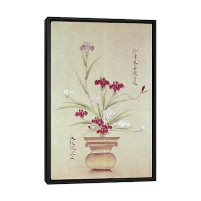 iCanvas "Orchids " by Japanese School Framed Canvas Print