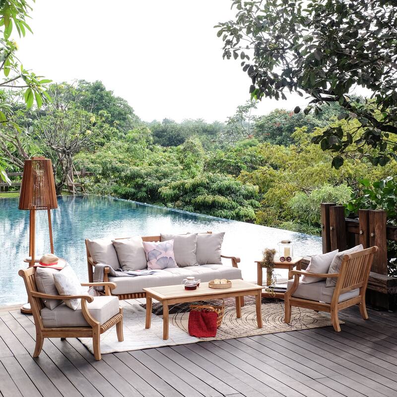 Cambridge Casual Chara 5-piece Teak Patio Conversation Set
