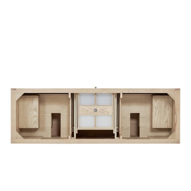 Marigot 72" Double Vanity, Sunwashed Oak w/FreePower Wireless Charger