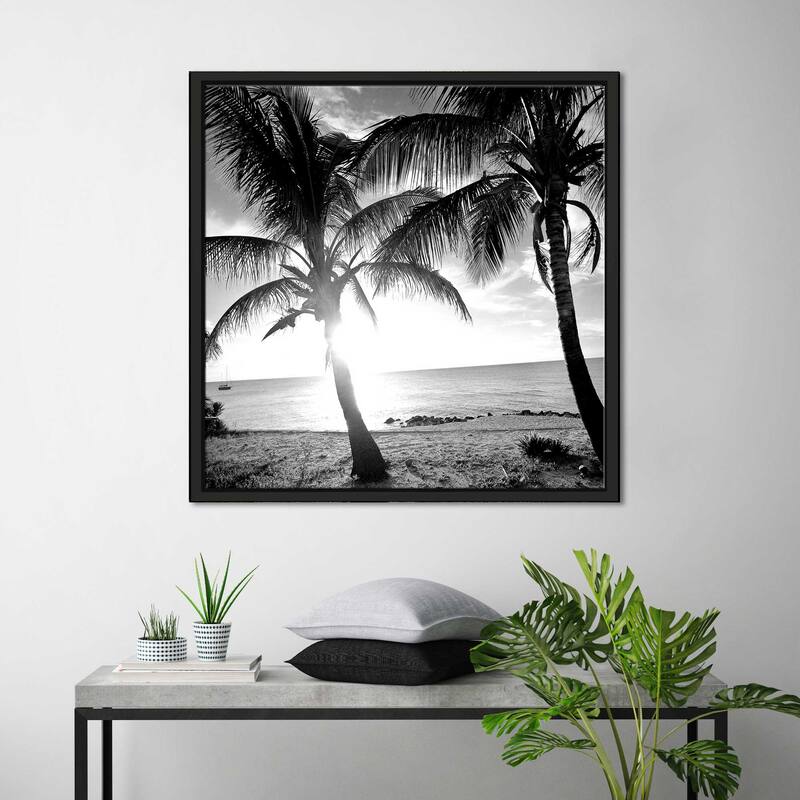 "BW Bimini Sunset I" Print on Floating Canvas