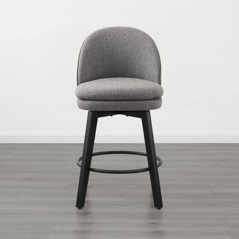 Spruce & Spring Madison Upholstered Swivel Counter Height Bar Stools