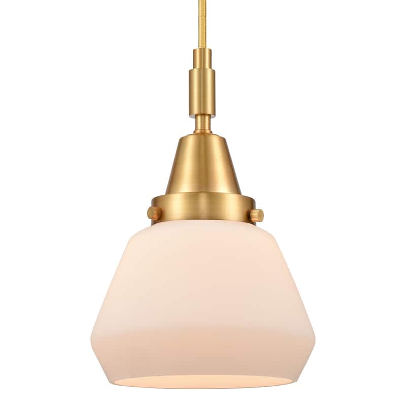 Innovations Lighting 447-1P-G171 Fulton 7" Wide Mini Pendant with - Satin Gold