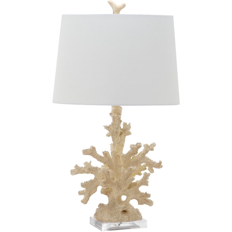 SAFAVIEH Lighting 28-inch Faux Coral Branch Cream Table Lamp (Set of 2)
