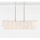 preview thumbnail 5 of 4, Addis 14 Light Aged Brass Chandelier - 51.75"W x 14.25"H x 14"D