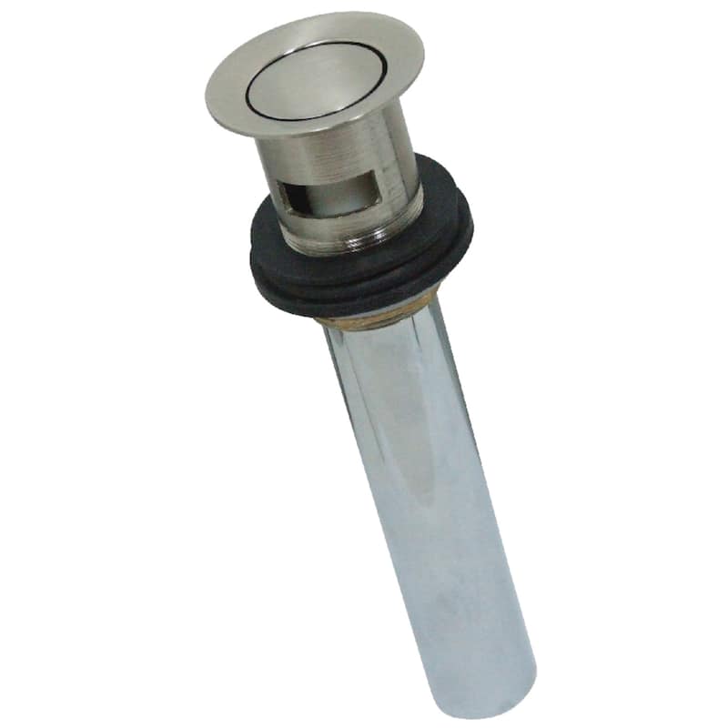 Kingston Brass Made To Match Brass Push Pop-Up Drain with Overflow - Brushed Nickel