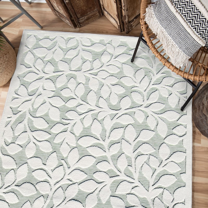 Orian Rugs Autumn Lane High Low Subtle Botanical Indoor Outdoor Rug