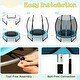 preview thumbnail 9 of 7, Blue and Black Springless Kids Trampoline with Safety Net and Easy Assembly for Indoor and Outdoor Play