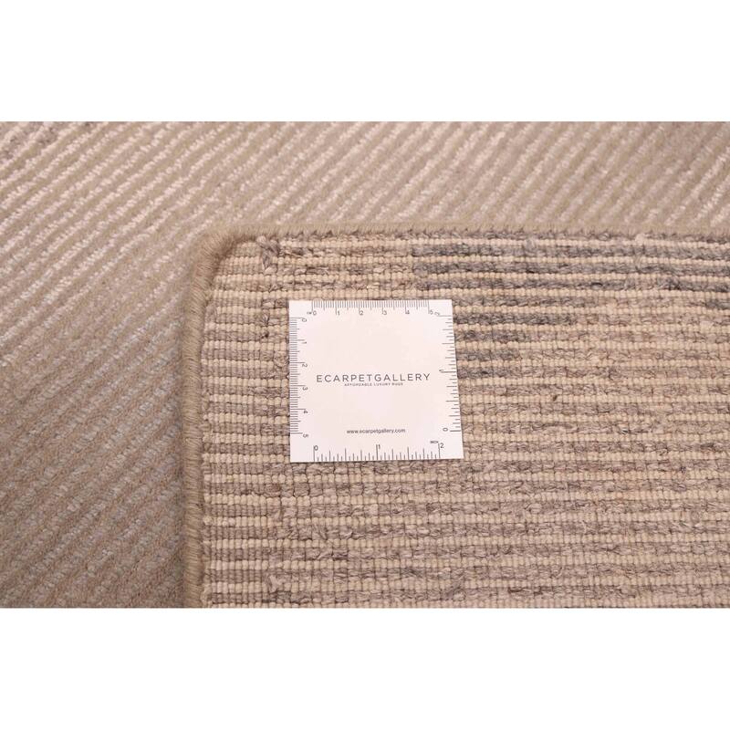 ECARPETGALLERY Hand Loomed Loreto Taupe Viscose, Wool Rug - 5'4 x 7'5