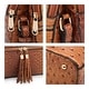 preview thumbnail 6 of 21, Dasein Ostrich Embossed Leather Crossbody Messenger Bag