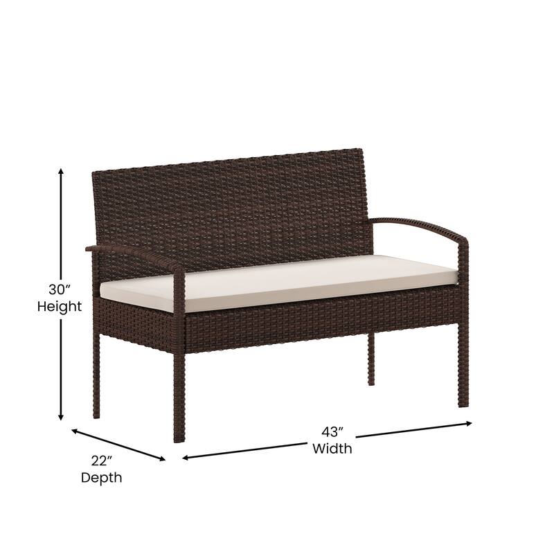Flash Furniture FFOF33466 Lionello 4 Piece Steel Framed Polyester