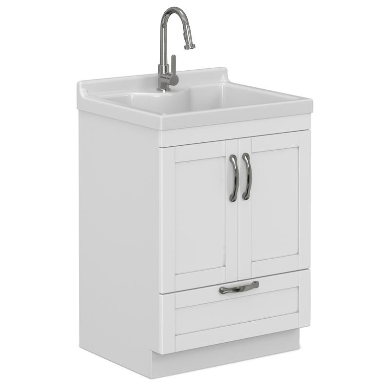 WYNDENHALL Janine Transitional ABS Utility Sink & Cabinet