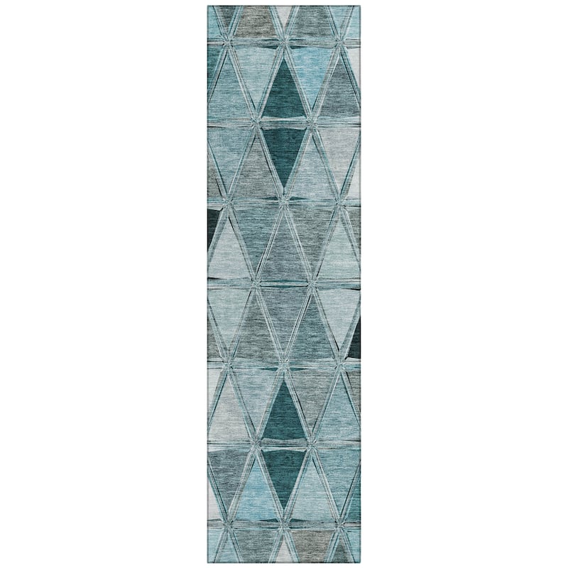 Machine Washable Indoor/ Outdoor Chantille Modern Diamonds Rug