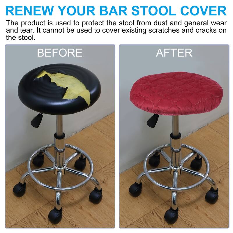 Bar Stool Covers, Elastic Bar Stool Seat Cover for 10-13 Inch Chair