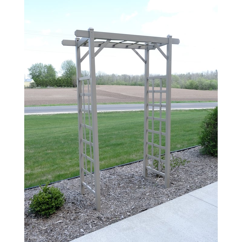 DuraTrel Elmwood 57" x 85" White Vinyl Arbor
