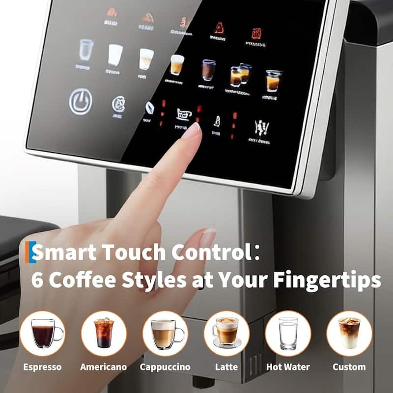 Espresso Coffee Maker , with Removable Brewer and Milk Frother