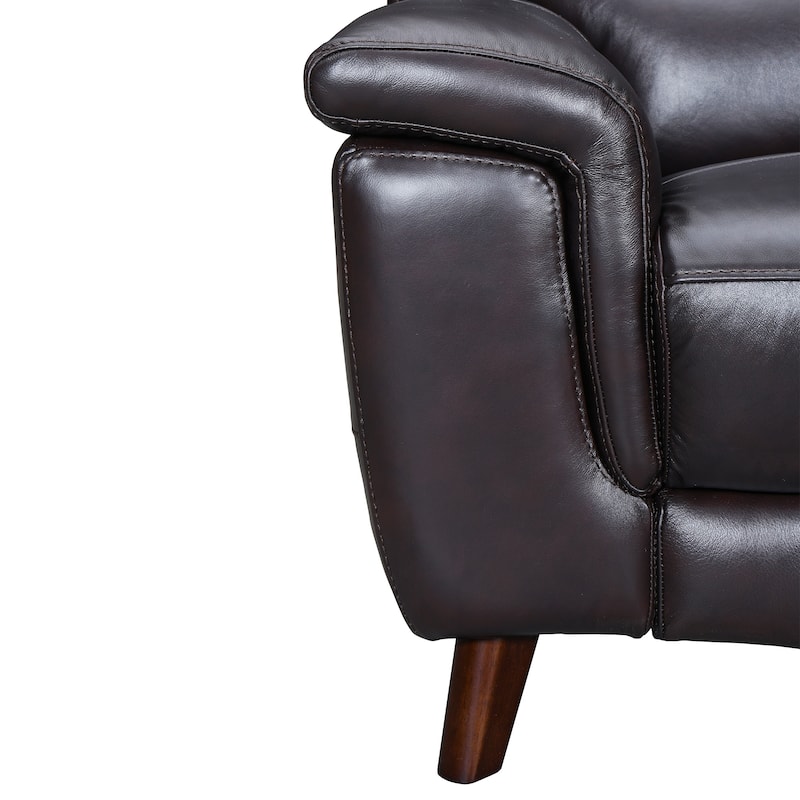 Lizette 65" Dove Grey or Brown Leather Power Recliner Loveseat with USB