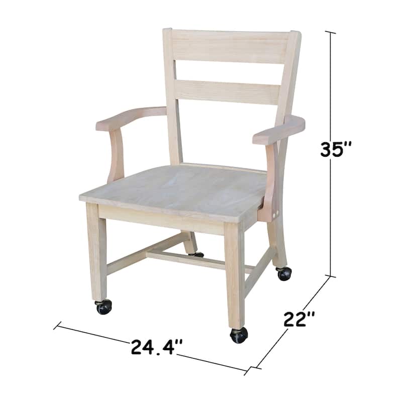 International Concepts Dining Chair with Casters