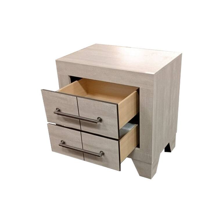 Best Quality Furniture Rustic Grey Oak Nightstand