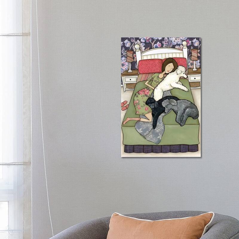 iCanvas "Napping Poodles" by Jamie Morath Canvas Print - 26x18x1.5