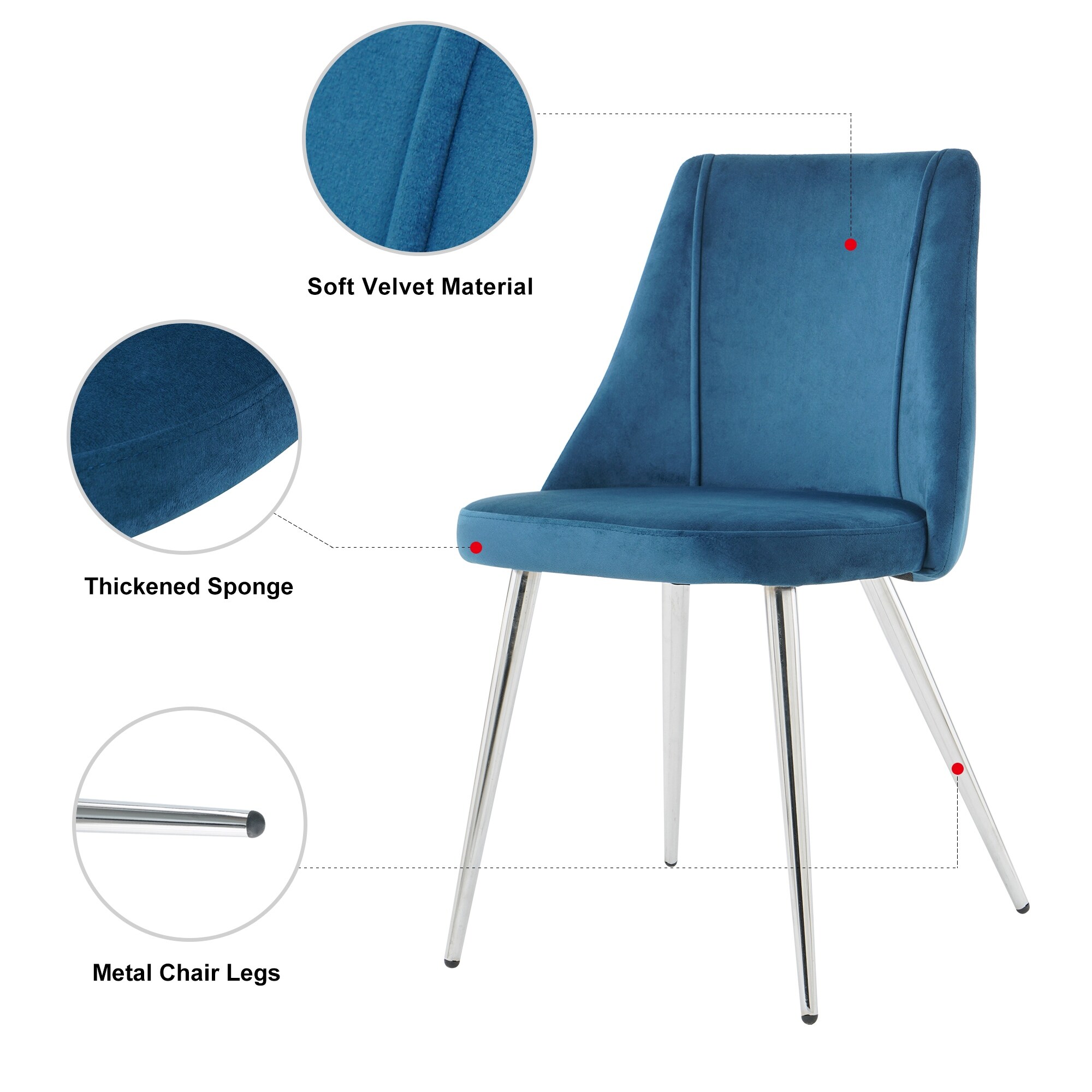 Blue metal chairs online set of 4