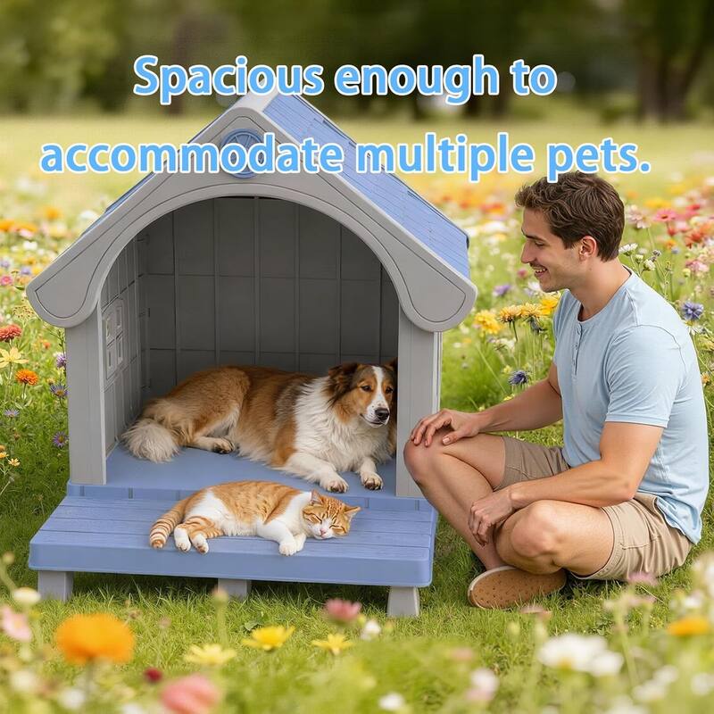 Outdoor Dog House, Durable All-Weather Large Dog House for Backyard, Patio and Indoor Use