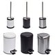 preview thumbnail 7 of 6, Evideco Soft Close Small Round Metal Bathroom Floor Step Trash Can - 3 liters - 0.8 gal