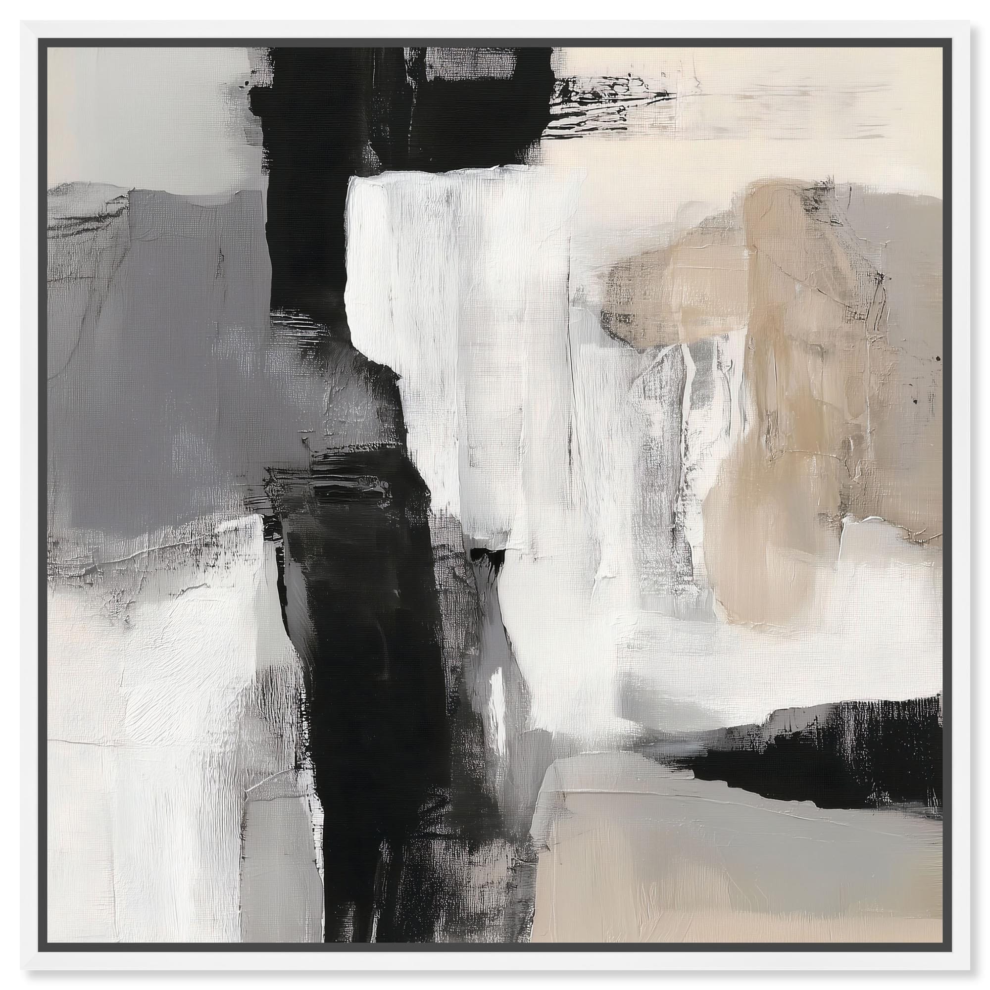 Shades of Gray II Minimalist Wall Art Canvas Print by Art Remedy