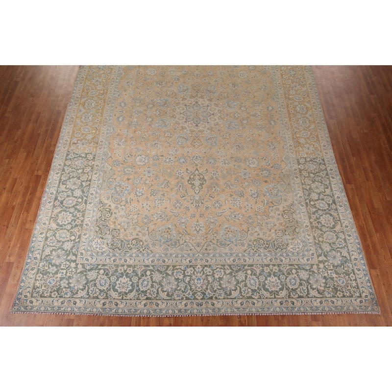 Traditional Najafabad Persian Vintage Rug Handmade Wool Carpet - 11'0" x 16'4"