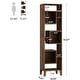 preview thumbnail 2 of 6, 71" Tall Narrow Bookcase with Open Storage, 8-Tier Staggered Skinny Bookshelf