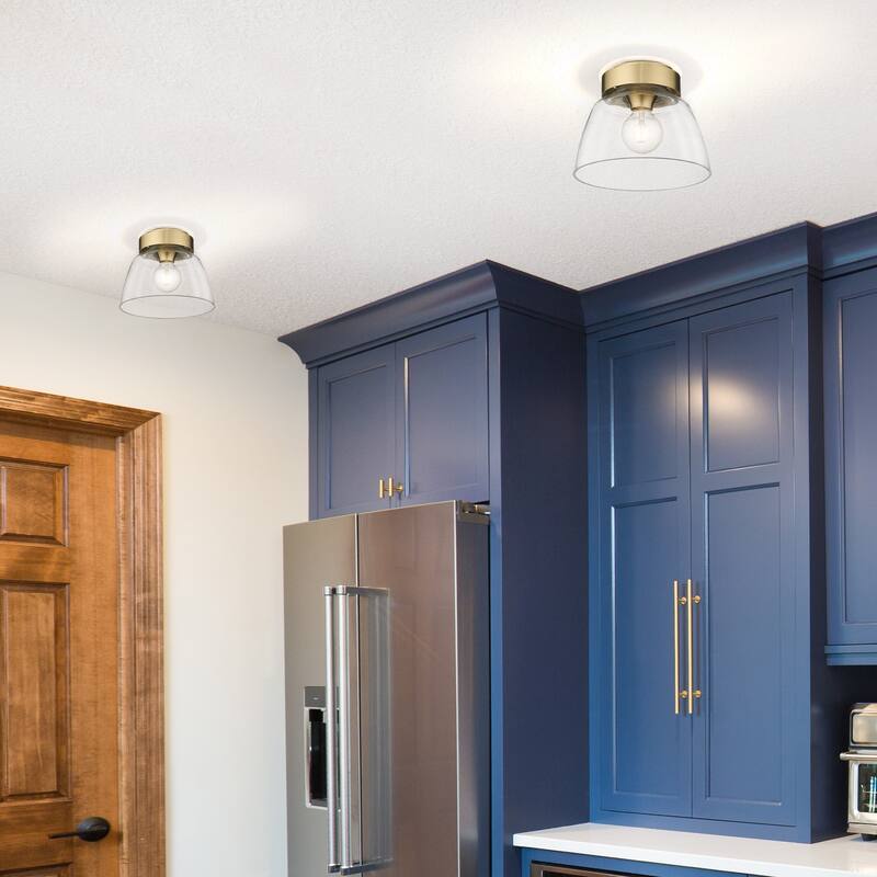 Golden Lighting Remy 1-light Flush Mount in Brushed Champagne Brass