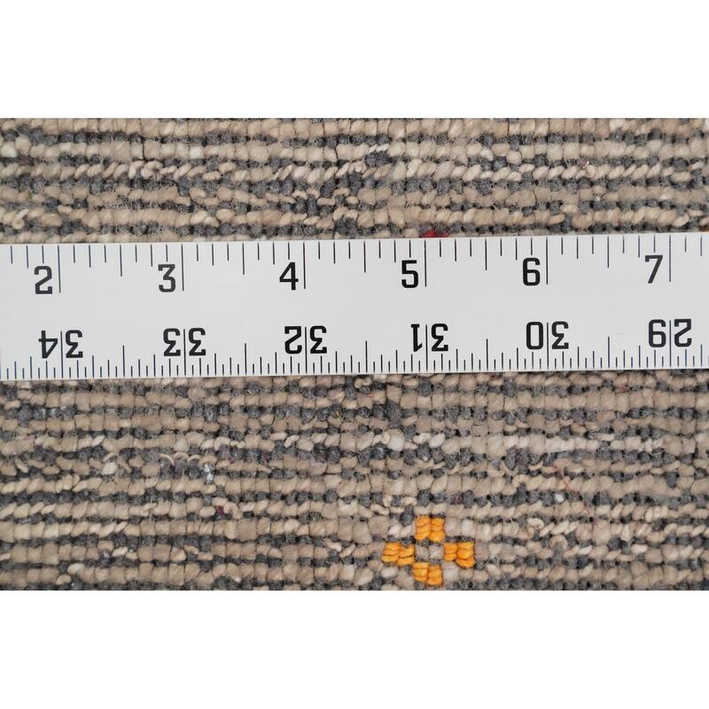 Hand Knotted Oriental Viscose Silk Carpet Tribal Animal Pictorial Greys & Charcoal Gabbeh Area Rug - 11' 11'' X 9' 1''