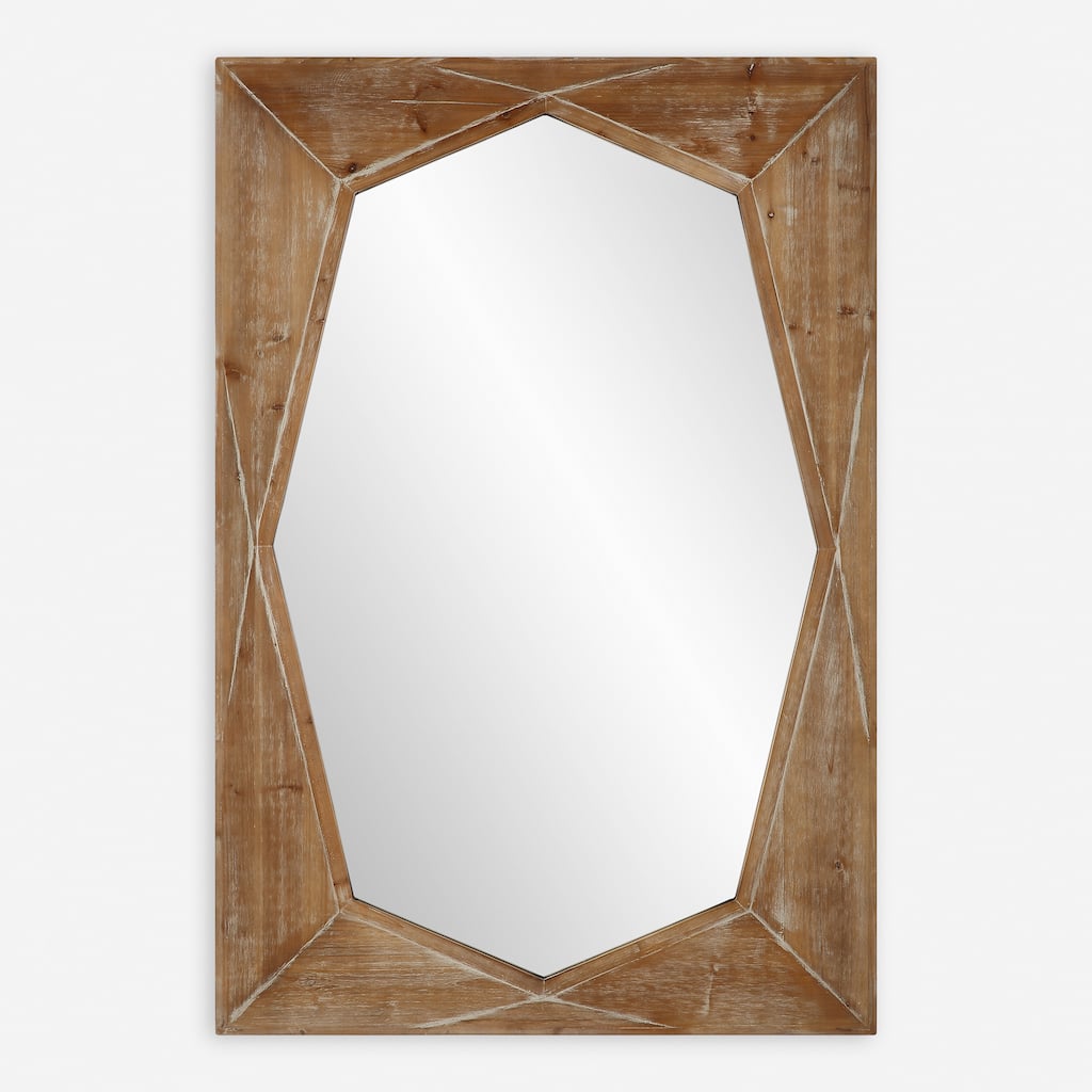 Uttermost Marquise Natural Wood Mirror - 35.5"W x 52.25"H x 2"D