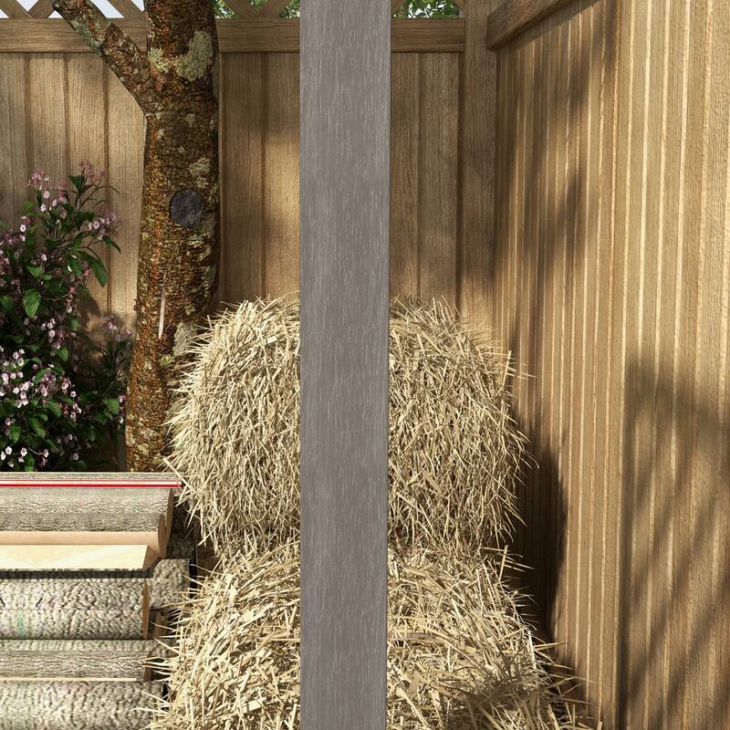 Outsunny Raised Garden Bed with Trellis Lattice, Planter Box with Self Draining Gap, Freestanding Trellis Planter for Plants