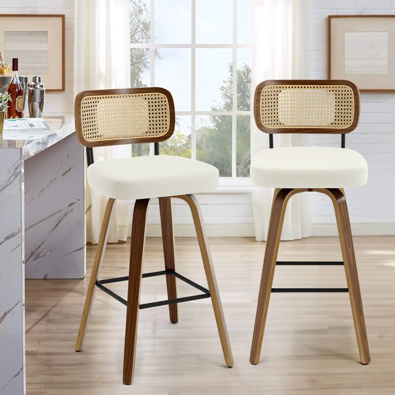 26"/29" Swivel Bar Stools/ Counter Stools with Bentwood Legs