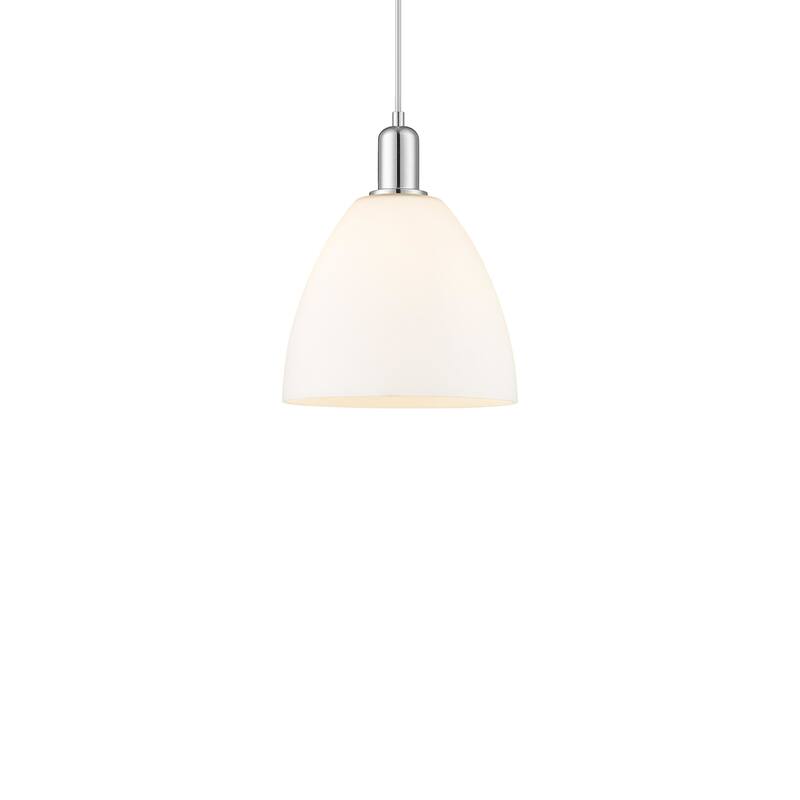 Innovations Lighting 716-1P-13-9 Bristol Pendant Bristol 9" Wide Mini - Polished Chrome / Matte White