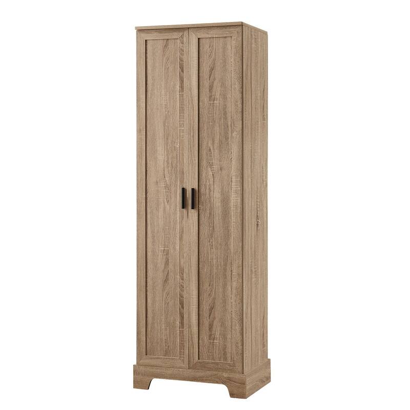 Tall Bathroom Storage Cabinet with 2 Doors & Adjustable Shelf, Pantry Storage Cabinet Narrow Cabinets for Kitchen Bathroom