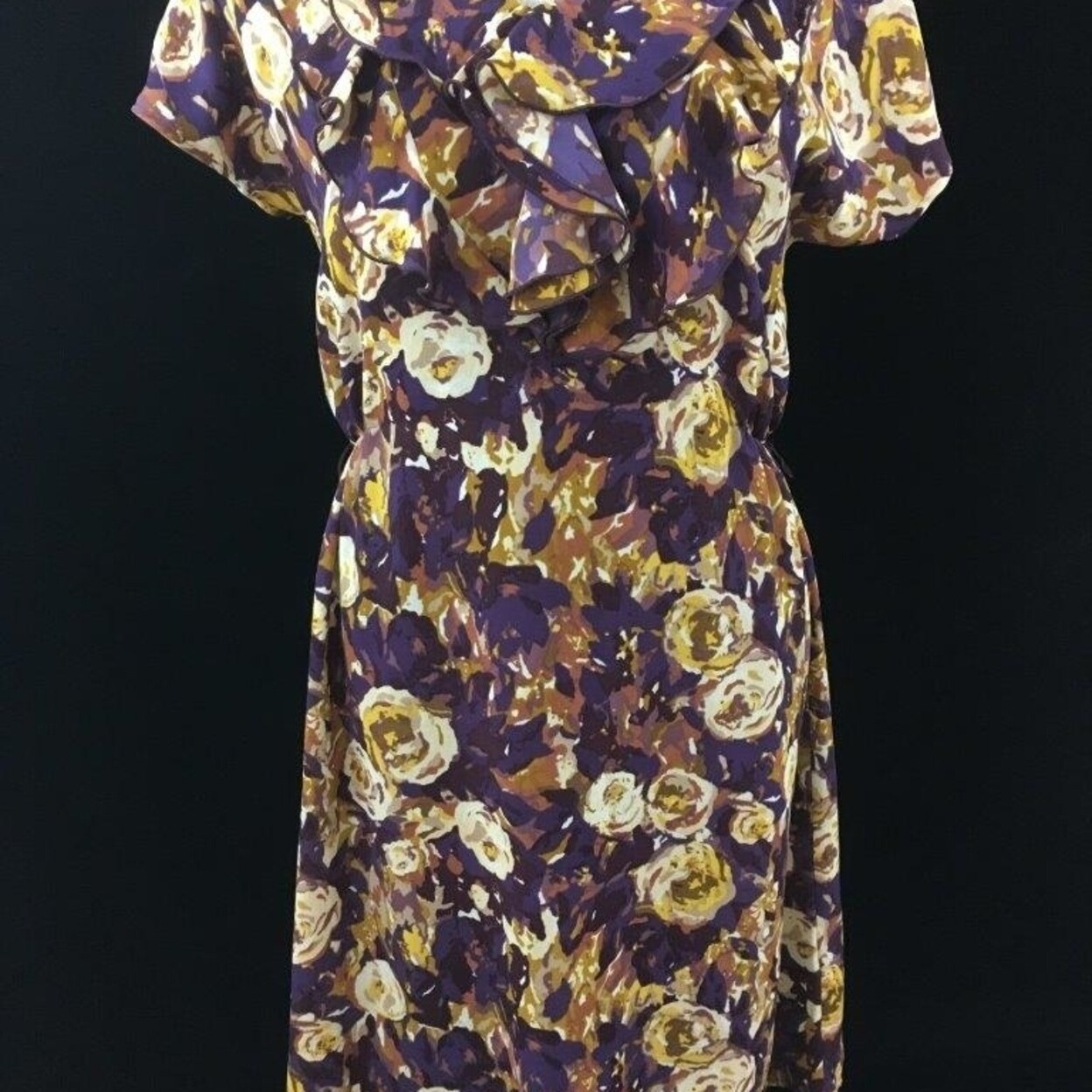 purple and gold dress casual