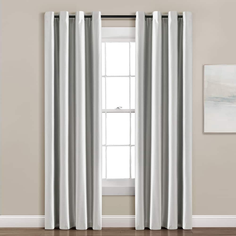 Lush Decor Insulated Grommet Blackout Faux Silk Window Curtain Panel