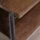preview thumbnail 6 of 10, Glenn I Square Dark Brown Wood and Iron Black Frame Side Table