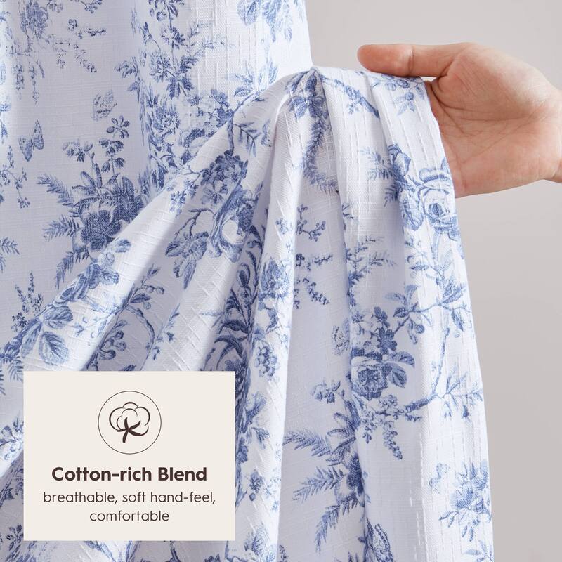 Laura Ashley Walled Garden Shower Curtain -- slub dobby 180gsm